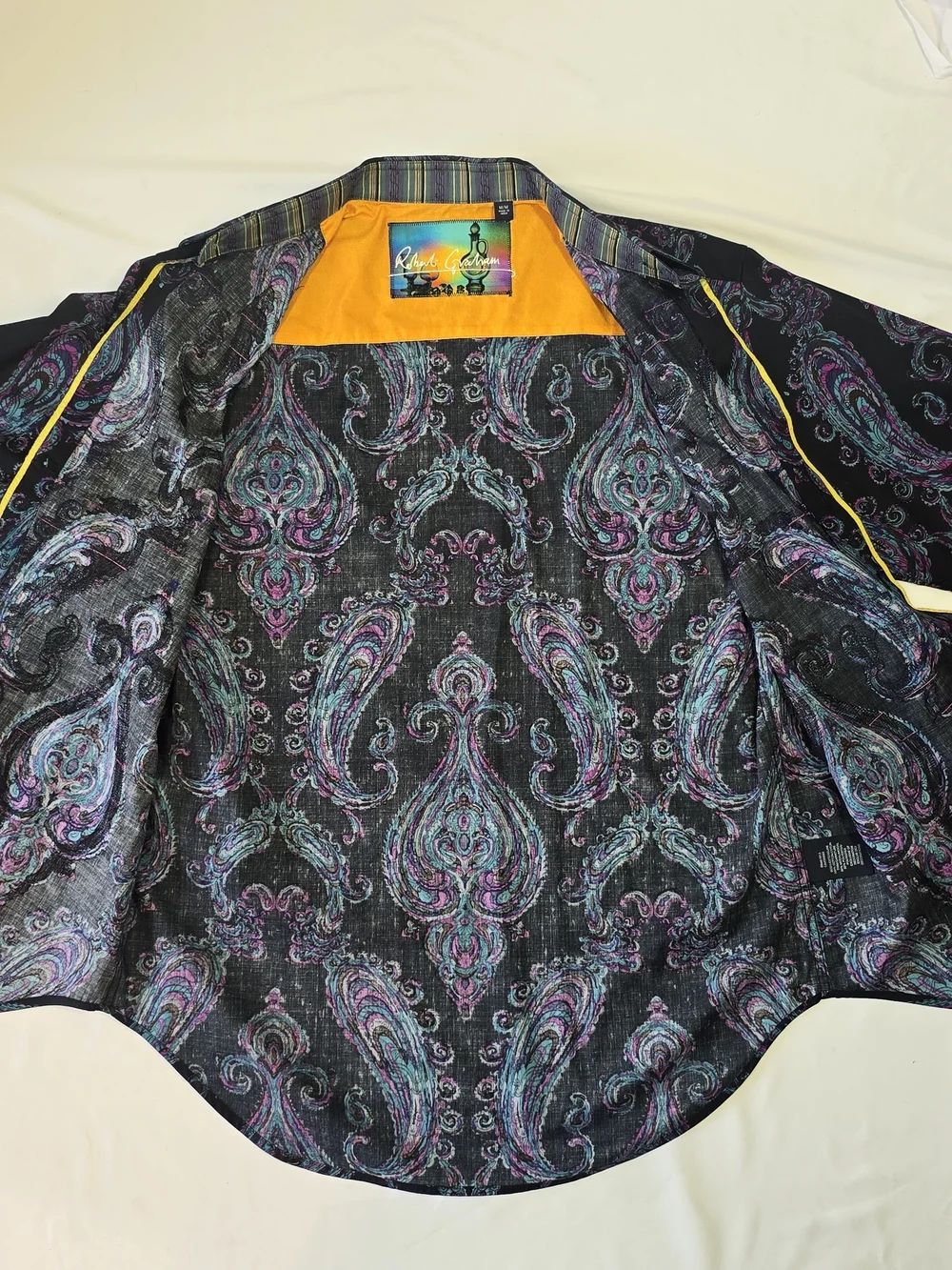 Robert Graham Paisley Long Sleeve Button Down Shirt - Men's Size M